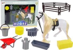 Žaislinė figūrėlė, su priedais, arklys Lean Toys, įvairių spalvų