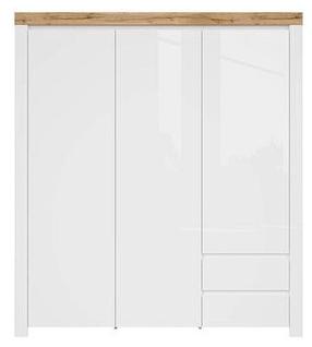 Шкаф Holten S440-SZF3D2S/A-BI/DWO/BIP, дубовый цв./белый цв., 180.5 см x 56.5 см x 203.5 см