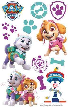 Sienas uzlīme Nickelodeon Paw Patrol Skye & Everest, daudzkrāsaina