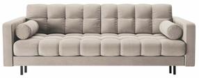 Sofa-lova Cosmopolitan Design Bali Velvet Bluvel 22, tamsaus smėlio spalva, 84 x 222 cm x 105 cm