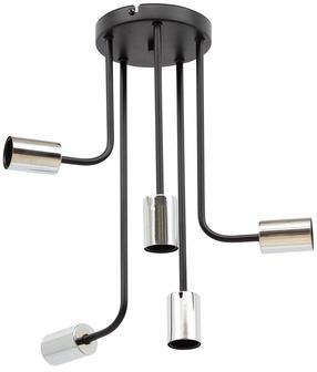 Lampa karināms Indigeo, E27, 5 x 15 W, bez abažūra / melna krās.