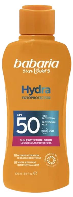 Päevituse hoolduslosjoon keha jaoks Babaria Sun Lovers Hydra SPF50, 100 ml