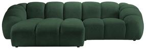 Kampinė sofa Micadoni Home Diana Bub12, žalia sp., kairinė, 294 x 182 cm x 72 cm