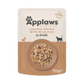 Mitrā kaķu barība Applaws, vistas gaļa/rīsi, 0.07 kg