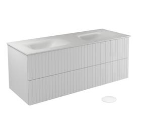 Vonios spintelė su praustuvu Besco Akya Linea, balta sp., 52.5 cm x 131 cm x 50.7 cm