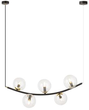 Lampa karināms Emibig Ritz 5 1296/5, E14, 5 x 10 W, caurspīdīga krās. / zelta krās., 14 x 14 cm