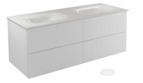 Vonios spintelė su praustuvu Besco Akya Classic, balta sp., 52.5 cm x 131 cm x 50.7 cm
