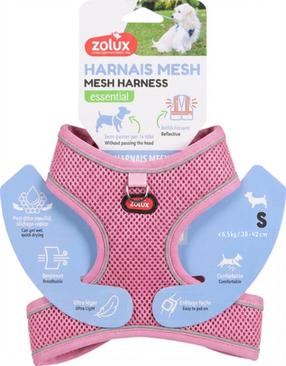 Petnešos šunims Zolux Mesh, rožinė sp., 380 - 420 mm, S