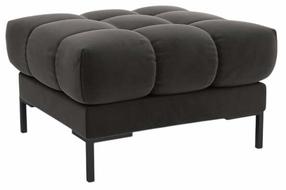 Pufas Cosmopolitan Design Bali Bluvel 18, tamsiai pilka sp., 60 cm x 60 cm x 41 cm