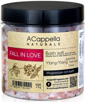 Vonios druska ACappella Fall In Love, 600 g