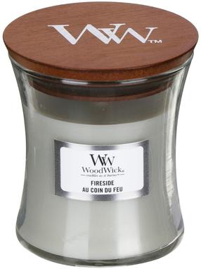 Свеча, ароматическая WoodWick Fireside, 30 час, 85 г, серый цв.