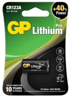 Baterijas GP Lithium, CR123A, 3 V