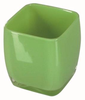 Стакан для зубных щеток Jotta, зеленый цв., 6.5 см x 7.5 см x 6.5 см
