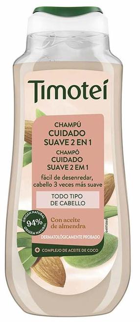 Šampūns Timotei Gentle Care 2In1 With Almond and Coconut Oil, 300 ml