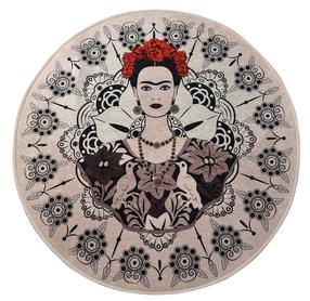 Vonios grindų kilimėlis Foutastic Frida 359CHL4143, įvairių spalvų, 140 cm x 140 cm, Ø 140 cm