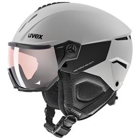 Комплект лыжного шлема и очков Uvex Instinct Visor Pro V, серый цв., 60-62 см