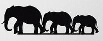 Sienos dekoracija Wallity Elephants, 50 cm x 15 cm