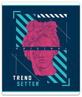 Тетрадь Lastva Trend Setter, в линейку, A5, 60 листов, (цвет/дизайн выбирается случайным образом)