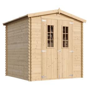 Sodo sandėliukas, su grindimis Timbela M343C+M343G, 206 cm x 216 cm x 224 cm, rusva sp.