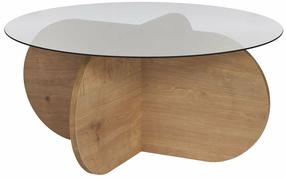 Kavos staliukas Nordure Aeris, rusva, 75 cm x 75 cm x 35 cm