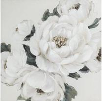 Aliejinių dažų piešinys Home4you White Flowers, 80 cm x 80 cm