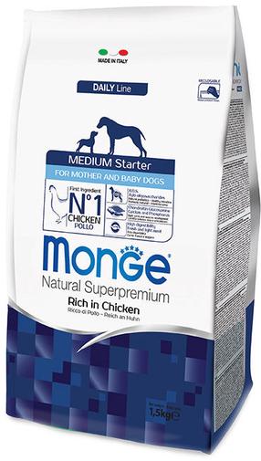 Sausas šunų maistas Monge Medium Starter, 1.5 kg