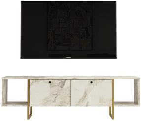 TV galds Kalune Design VG30 A, zelta krās./balta krās., 40 cm x 160 cm x 47.6 cm