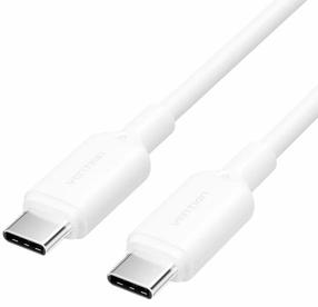 Laidas Vention TRCWH, 2 x USB Type C, 200 cm, balta sp., 60 W