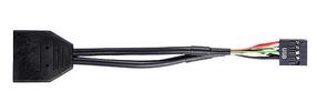 Juhe SilverStone 19pin USB 3.0 - USB 2.0 USB 3.0 19 pin male, 0.1 m, hõbe v.