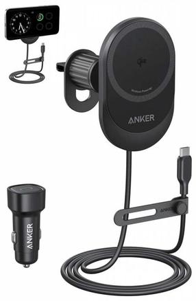 Adapteris Anker MagGo Qi2, 1 x USB Type C, juoda sp., 15 W