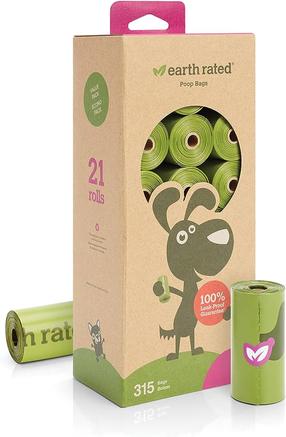  Maišeliai šunų ekskrementams Earth Rated Poop Bag 522744, 315 vnt. žalia sp.