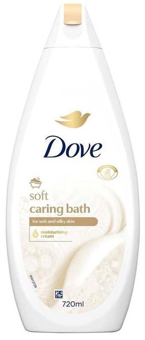 Kūno prausimosi želė Dove Soft Caring Bath, 720 ml
