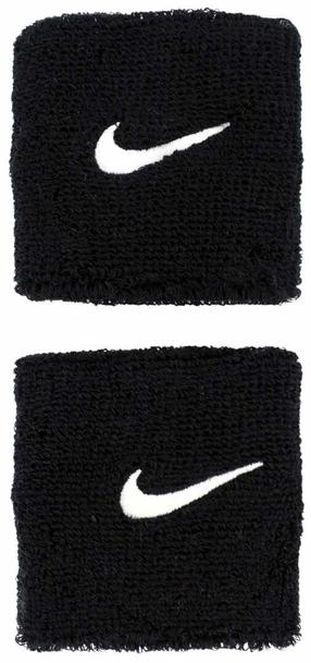 Riešinės Nike Swoosh N1012405010OS, juoda sp., 2 vnt.