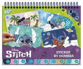 Uzlīme, komplekts Totum Disney Stitch Sticker By Number, daudzkrāsaina