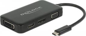 Адаптер Delock USB Type-C, 0.15 м, черный цв.