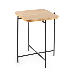 Kavos staliukas Kalune Design SHB-005, ruda sp./juoda sp., 46 cm x 46 cm x 56 cm