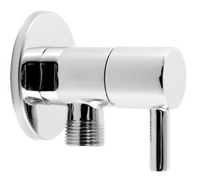 Dekoratyvinis kampninis ventilis Ferro Rotondo Z295, kampinis, vandens sąnaudų reguliavimui, g1/2", 3/8''