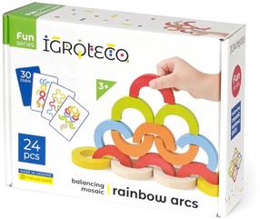 Деревянная головоломка с балансировкой Rainbow Arcs, многоцветный, 24 шт.