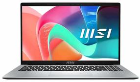 Portatīvais dators MSI Modern 15 F1MG, 150U, 16 GB, 512 GB, 15.6 ", Intel (Integrated), pelēka krās., EN, Windows 11 home