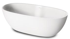 Ванна, свободно устанавливаемая Paa Cast Stone Bella, 170.5 см x 80 см x 55 см, овальная, белый цв.