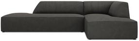 Kampinė sofa Micadoni Home Ruby Modular 4 Seats, tamsiai pilka sp., dešininė, 273 x 180 cm x 69 cm