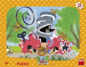 Dėlionė Dino he Little Mole 30309, 31 cm x 23 cm, 12 vnt., įvairių spalvų