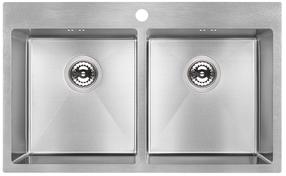 Virtuvinė plautuvė Laveo Marmara SAM_020T, Inox, nerūdijantysis plienas, 78 cm x 48 cm x 19 cm, inox sp.