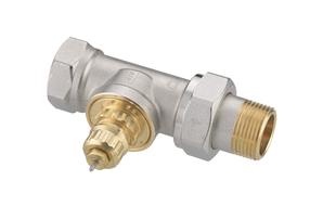 Ventilis Danfoss, tiesus/termostatinis, 3/4 colio - išorinis sriegis, 3/4 colio - vidinis sriegis