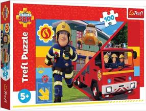 Dėlionė Trefl Always Helpful Firefighter Sam 16518, 27.5 cm x 41 cm, 100 vnt., įvairių spalvų