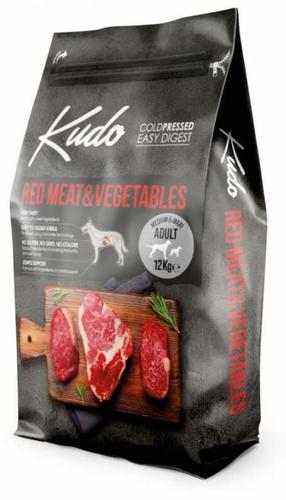 Sausas šunų maistas Kudo Red Meat&Vegetables, jautiena, 12 kg