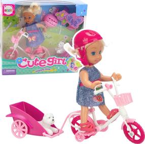Кукла с аксессуарами Lean Toys Cute Girl Happy Time, 11 см, многоцветный