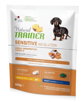 Sausas šunų maistas Natural Trainer Sensitive No Gluten Salmon, žuvis, 0.8 kg