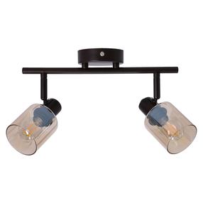 Valgusti lagi Candellux Lighting Agra Brown, E14, 2 x 40 W, läbipaistev v./merevaigu-kollane v. / must v.