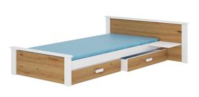 Vaikiška lova ADRK Aldex Shelf, ruda sp./balta sp., 80 x 180 cm, su patalynės dėže, su čiužiniu